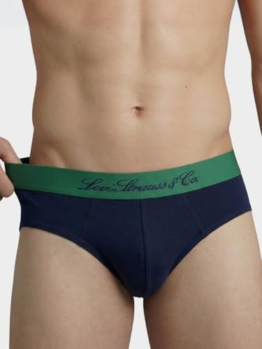 Image of Levi's Cotton Elite Brief | Premium Men's Brief Underwear | 4-Way Stretch | Outer Elastic Waistband | Double-Layered Pouch | Style 073 | Pack of 2