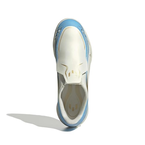 adidas Unisex-Kids F50 Messi League Laceless Turf, IvorySemiBlueBurstIceyBlue, 3 - image 2