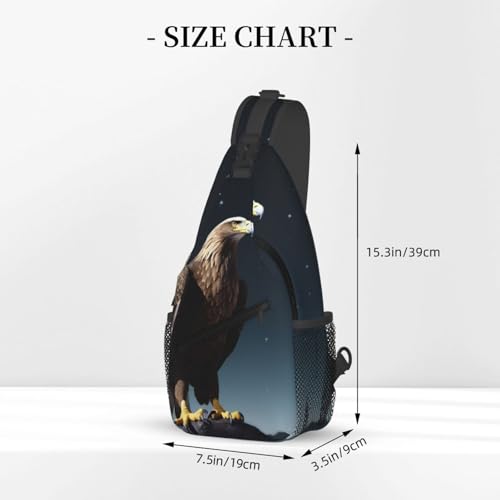 Bolso Cruzado Eagle under the stars para Hombre y Mujer miniatura 3