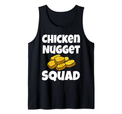 Divertente Chicken Nugget Squad Lover Foodie Design Dice Frase Canotta