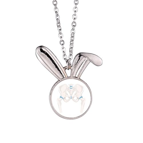 Collier lapin porte-bonheur en argent pour hanche pelvienne
