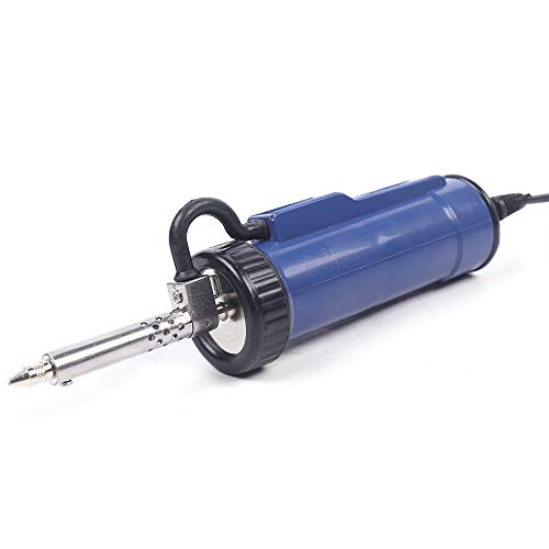 YUNRUX Aspirador eléctrico de 30 W, potencia de calentamiento, desoldador de 350 W, potencia electromagnética, bomba de desoldar con mango de carga y boquillas de desoldadura de 9 cm, aspirador