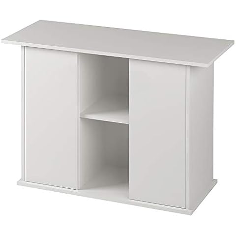 Hydor Holz-Aquarienschrank STAND DUBAI 100 WHITE, Push-Pull-Türen, wasserabweisende Oberseite, verstellbare Füße, weiß Cover