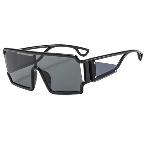 Lunettes de soleil oversize de luxe avec verres monoblocs protecteurs UV400