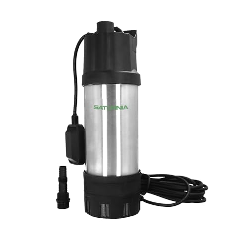 SATURNIA Bomba Aguas Limpias Sumergible Multietapa 1000 W. 5.200 lts/hora, Profundidad 7 Mts, Elevación 35 mts. Presion Max: 3,5 Bares