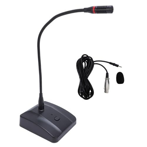 Ouitble Swan Neck Condenser Microphone XLR Conference Microphone Table Mic for Conference Meeting Video Live Streaming Lecture