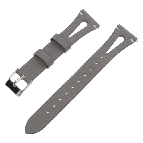 balacoo 1pc Cowhide Watch Strap Replacement for Watch Active Wrist Band Easy to Install Comfortable and Design Gray