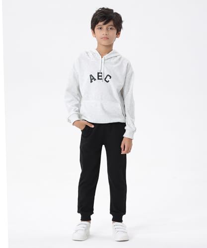 Image of GFQLONG Toddler Boys 2 Pack Cotton Active Jogger Sweatpants,Kids Casual Athletic Solid Pocket Pull On Pants