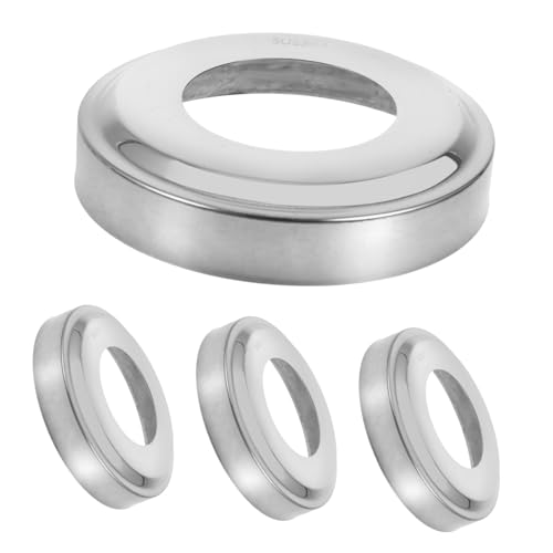 Mipcase 4pcs Stainless Steel Pool Ladder Handrail Cap Covers Fit for Inground Pools Robust Protector for Swimming Floor
