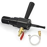 DaduoRi 1 1/4'-7 Male to SDS Plus Drill Adapter Kit- Water Injection Capable, Includes Solid Brass Hose Quick Connector and Hose - Compatible with 1 1/4'-7 Core Bits for Concrete Core Drilling