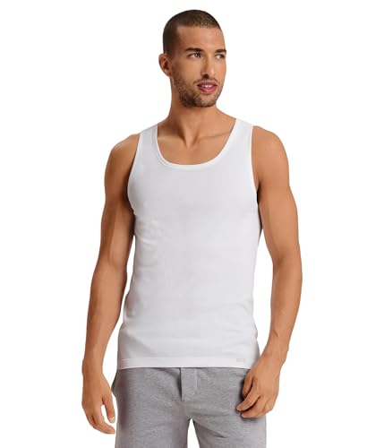 HANRO Men's Cotton Essentials 2:2 Rib Tank Top