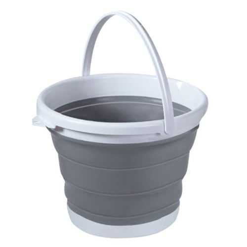 Cubo de Silicona Plegable, Cubo Plegable 3L con Asas, cubo de silicona plegable que ahorra espacio, Fregadero Portátil, para exteriores, pesca, arenero, camping, para el hogar y el automóvil