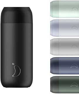 Chilly's Series 2 Coffee Cup - Tight Seal, No Sweating - BPA-Free Stainless Steel - Reusable - Double Walled, Vacuum Insulated - Whale Blue, 340ml
