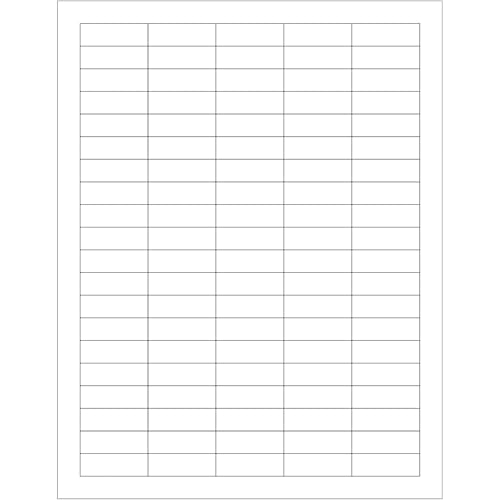 Tape Logic 1 1/2 x 1/2 White Rectangle Laser Labels