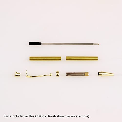 Legacy Woodturning, Fancy Pen Kit - Chrome, 10 Pack - Thumbnail 6