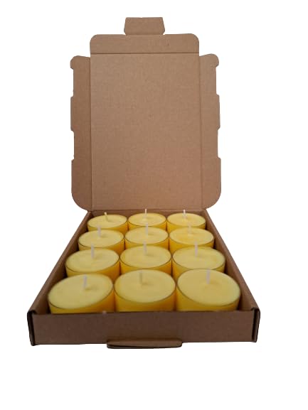 Scented Tea Light Candles 12 Per Box Made With Soy Wax (Lemongrass) โ image 1