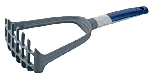 Tasty Kartoffelstampfer mit Spaghettilöffel - Ideal für Püree, Kartoffelstampf und Spaghetti - Griff aus Recycling-Kunststoff, Grau/Blau, 29x11x8cm