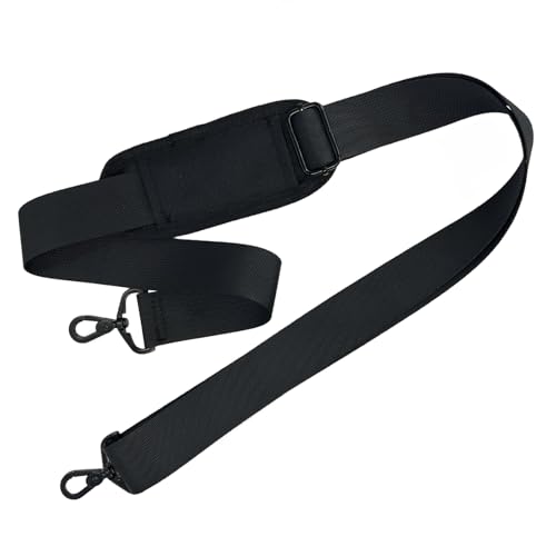 Image of 52 inch Universal Laptop Shoulder Strap Replacement - Adjustable Duffel Bag & Briefcase Belt with Comfortable Shoulder Pad and Metal Hooks