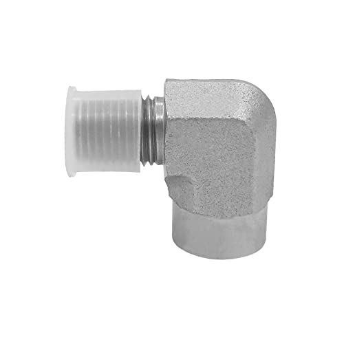 Image of (2-PACK) 5502-08-08 Hydraulic Adapter Fitting 1 /2 inch-14NPTF Male x 1 /2 inch-14NPTF Female 90Pipe Joints Elbow Carbon Steel