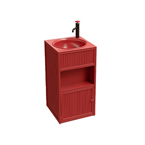 Modern Bathroom Vanity with Faucet, Freestanding Industrial 