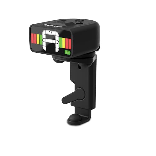 D'Addario Wiederaufladbares Mikro-Violinenstimmgerät – Clip-On-Stimmgerät für Violinen – Farbdisplay – Schnelles und präzises Stimmen