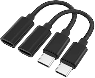 GLUBEE USB C Adapter i OS Lighting Female to USB C Male Adapter - Only Charging Adapter for Galaxy S22/X6/F13/M13/M53 Note 10 Pixel 6/6A and More USB-C Devices (Black)