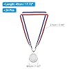 PATIKIL Guldprismedaljer, 24 st tomma vinnarmedaljer i olympisk stil med halsband metallmedaljer priser för tävlingar, festdekorationer, silver #1