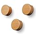 CRAFT KITTIES Wall hook single A1 3pcs - Crochets muraux en bois avec aimant, crochets adhésif mural et aimanté en bois, crochets magnétique pour clefs et outils, porte manteau(Noyer x3)