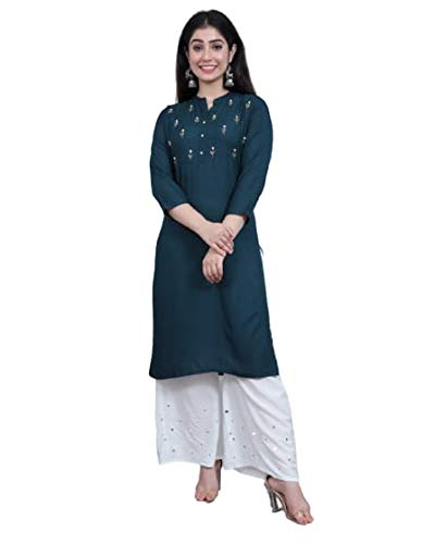 deep round neck kurti