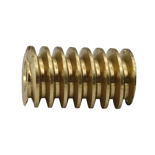 Image of Brass Worm Gear Set - 0.5 Modulus 20T 20:1 Reduction Rate 3mm 4mm Hole Diameter Right Rotation Drive Gear Box Wheel Shaft Kit (Rod-3mm bore, Gear-4mm bore)