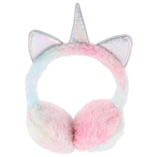 1pc Unicorn Earmuffs Furry Ear Muffs for Boys and Girls Plush Ear Covers for Heat Protection for Winter