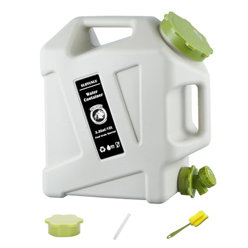 3.2 Gallon Water Jug with Spigot, BPA Free Leak-Proof Camping Water Container, Portable Emergency Water Storage for Outdoor Hiking, Camping, Home Use