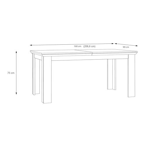 Furniture To Go | Illoppa Dining Table Extended in Oak Nelson/Snowy Oak - Image 3