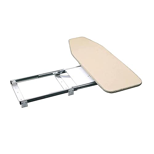WJFTODAY Tablas de Planchar Plegables retráctiles de Cierre Suave, rotación de 180 gradosción de 180 Grados, montadas en cajones deslizables hacia afuera, Perchero de Hierro eléctrico (Color: 02) (1)
