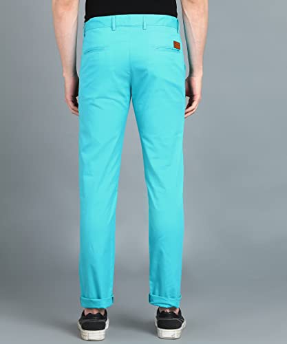 Image of Urbano Fashion Men's Cotton Light Weight Non-Stretch Slim Fit Casual Trousers