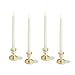 LampLust Taper Candles Battery Operated, 10 Inch, 4 Pack Flickering Flameless Candles, Ivory Wax, Timer & Batteries Included, Wedding or Home Decor