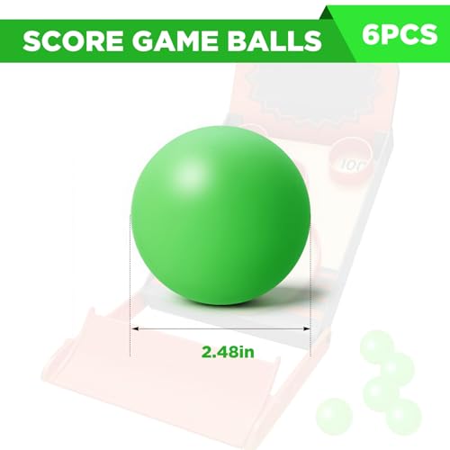 Image of Jenaai 6 Pack Arcade Ball Roll and Score Replacement Balls 2.48 Inch for Family Recreation Rooms, Ladder Toss, Outdoor Yard Replacement Balls for Arcade Ball Toss, Home Recreation Game