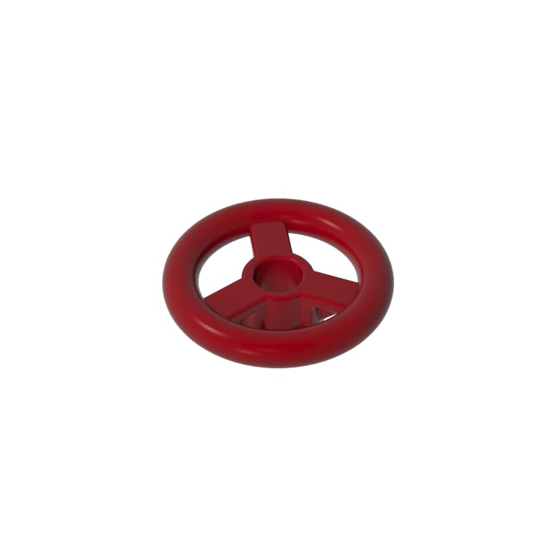 Gobricks Transportation 2X2 Small Steering Wheel 50PCS Compatible with Lego GDS-2131 Classic Bulk Toy MOC Color:Dark Red