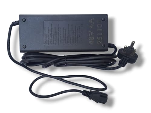Image of Electric Scooter Charger 48V 4 AMP | Lead Acid and Graphene Batteries | 4 Battery Scooter | Longest Wire | Fast Charging | Heavy Duty with Percentage Screen