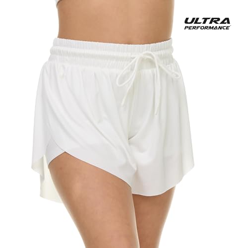Ultra Performance Girl's Butterfly Short's 2 Pack Girls Athletic Short Basketball Soccer Flowy Active Shorts for Girls2