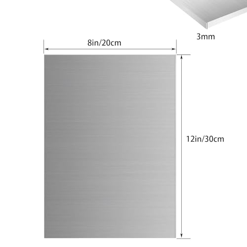 Acxfond AFUS-ALUMINUM-12X6X1/16--230911FA 6061 Aluminum Sheet 8X12X1/8 Inch Thickness Durable Aluminum Plate, Thick Metal Aluminum Sheet Covered thumb #1