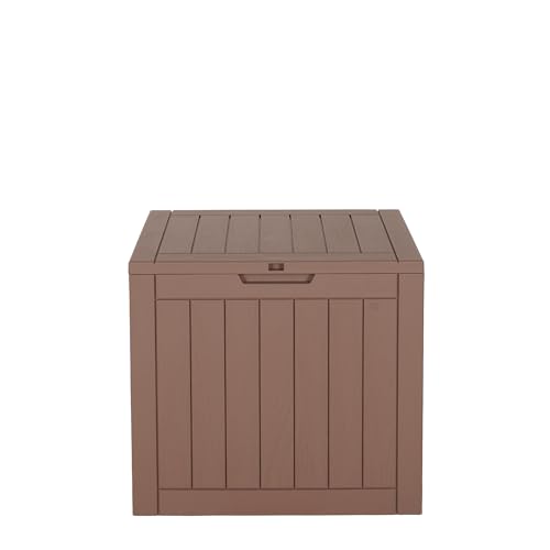 Ondis24 City Cube, Kunststoff Box - Abschließbare Poolbox, Gartenbox Wasserdicht, 110L, Taupe, 55x43x53cm Außenmaß, 75Kg Gewichts- & Sitzbelastbarkeit - Ideal für Wohnungs-, Pool- & Gartenbesitzer