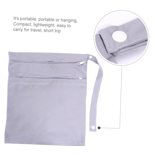Bolsa impermeable para pañales LIOOBO gris moderna miniatura 4