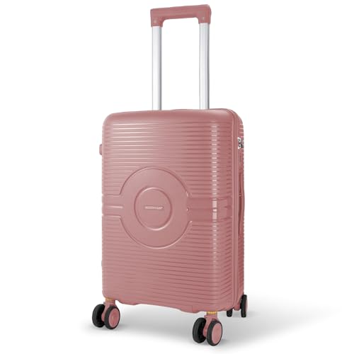 Artebeads Maleta de Viaje Pequeña, Maquillaje Maleta de Rígida Polipropileno, Pequeña Equipaje de Mano Resistente y Duradero, Ligero con Interior Compartimentado(Oro Rosa, 52x35x21cm)