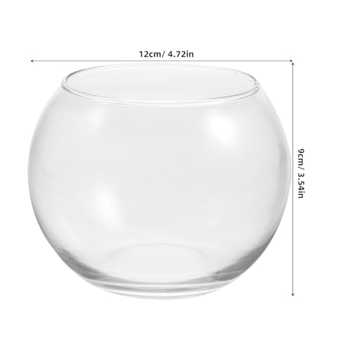 Operitacx Seifenblasenvase aus transparentem Glas, 3 Pakete, rund, Luftblasen-Pflanzer, Terrarium, Fischschale, für Hochzeitsveranstaltungen, Heimdekoration