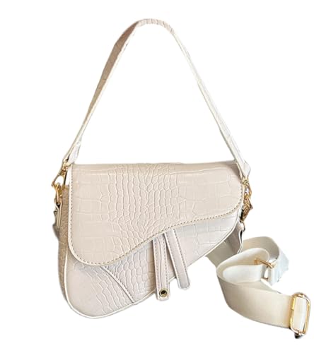 Image of PURFANREE Women Trendy Saddle Shoulder Bag Clutch Purse Underarm Handbag Satchel HandBag Crossbody Bag