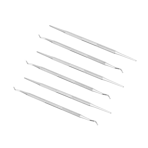 Gogogmee Stainless Steel Nail Cleaner Toenail Cuticle Removers Cutters Set of 6