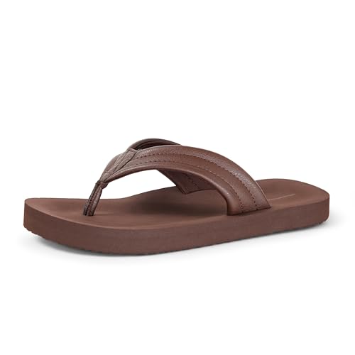 Amazon Essentials Unisex Kids Thong Flip Flop for Boys and Girls Brown 3 Little Kid