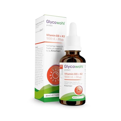 Glycowohl Vitamin D3 + K2 Tropfen 1000 I.E. mit K2Vital & Vitamin E