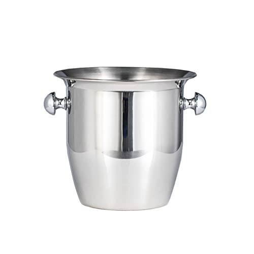 Seau à glace en inox stable pour éviter la condensation sur la table